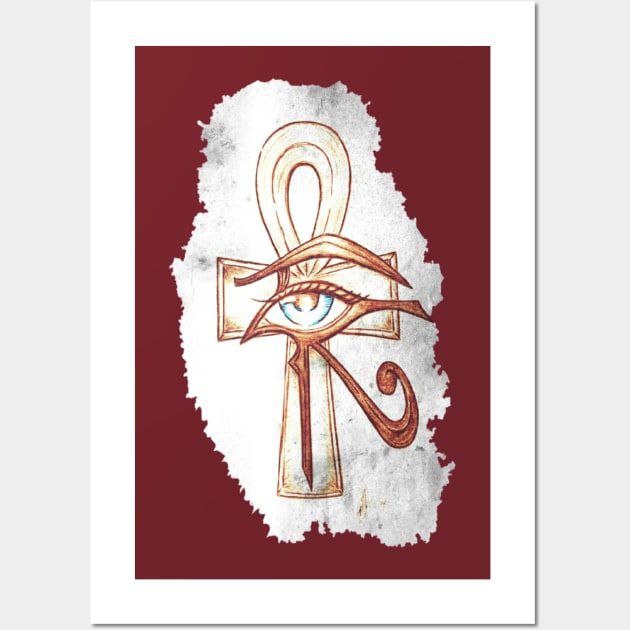 Ankh of Protection Wall Art by Mina6